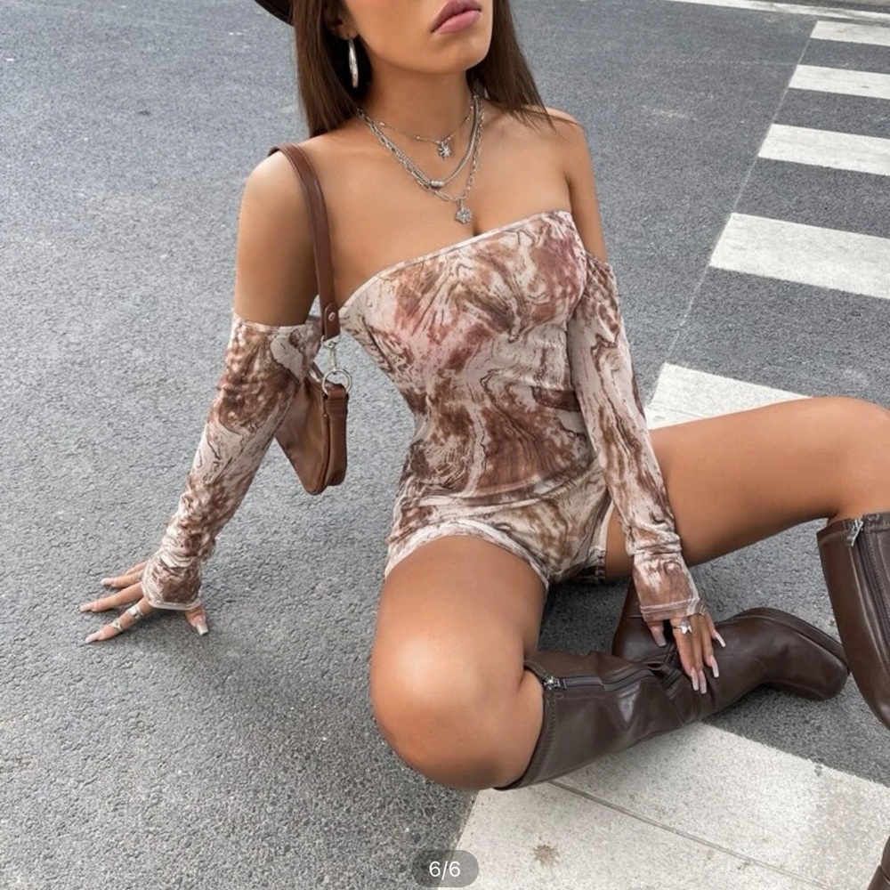 chocolate brown marble jumpsuit